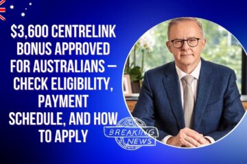 $3,600 Centrelink Bonus Approved for Australians – Check Eligibility, Payment Schedule, and How to Apply